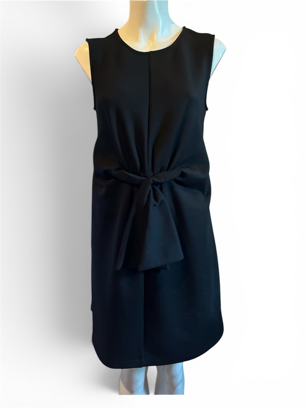 Rachel Zoe Black Sleeveless Knot-Front Mini Dress